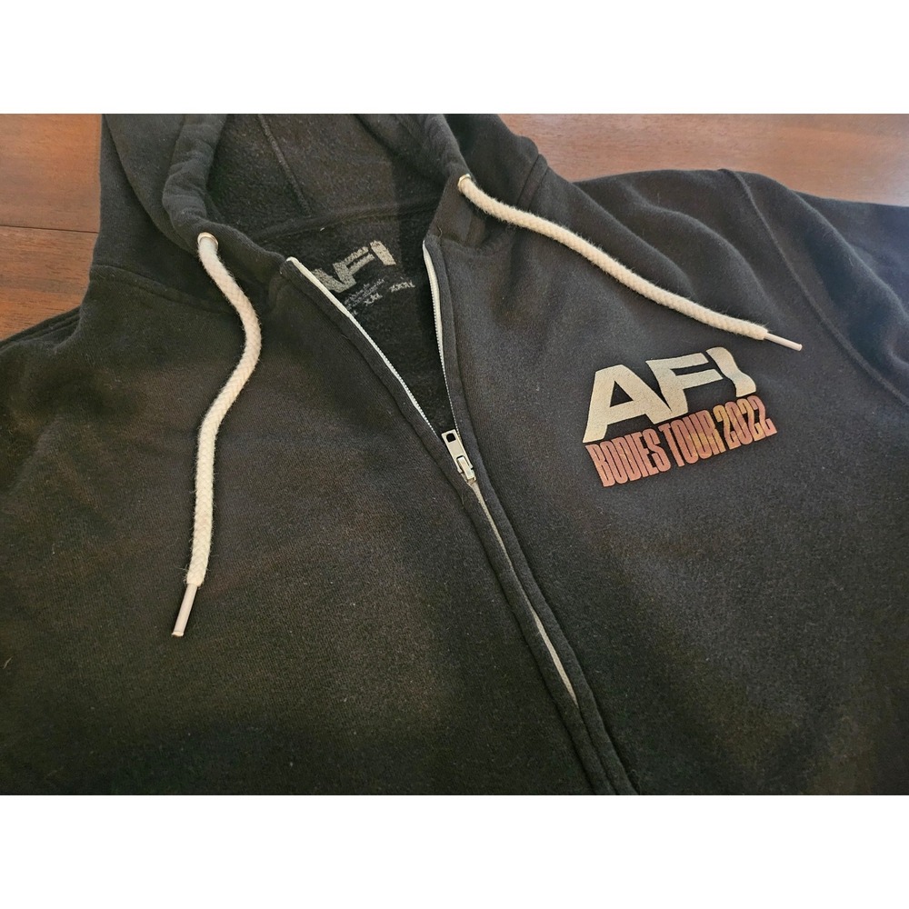 AFI Zip Up Hoodie Mens Large Black Bodies Tour 2022 Band Concert Merch